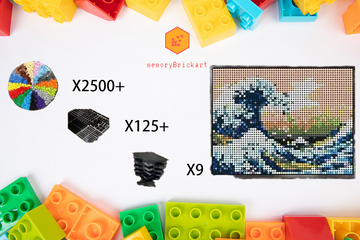 MemoryBrickart LEGO Mosaic - The Great Wave -64x48 - MemoryBrickart