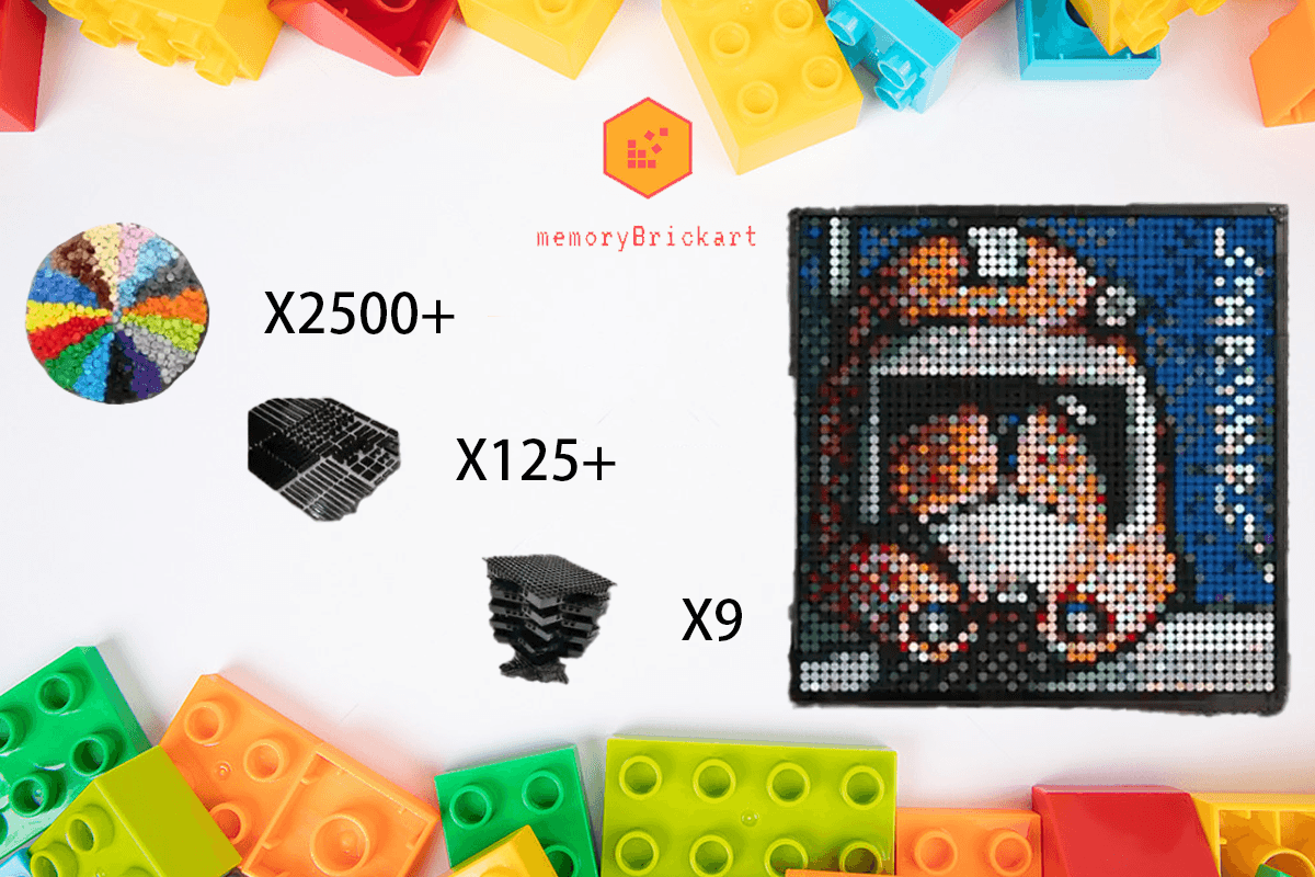 MemoryBrickart LEGO Mosaic - Commander Fox Pixel Art - 48x48 - MemoryBrickart