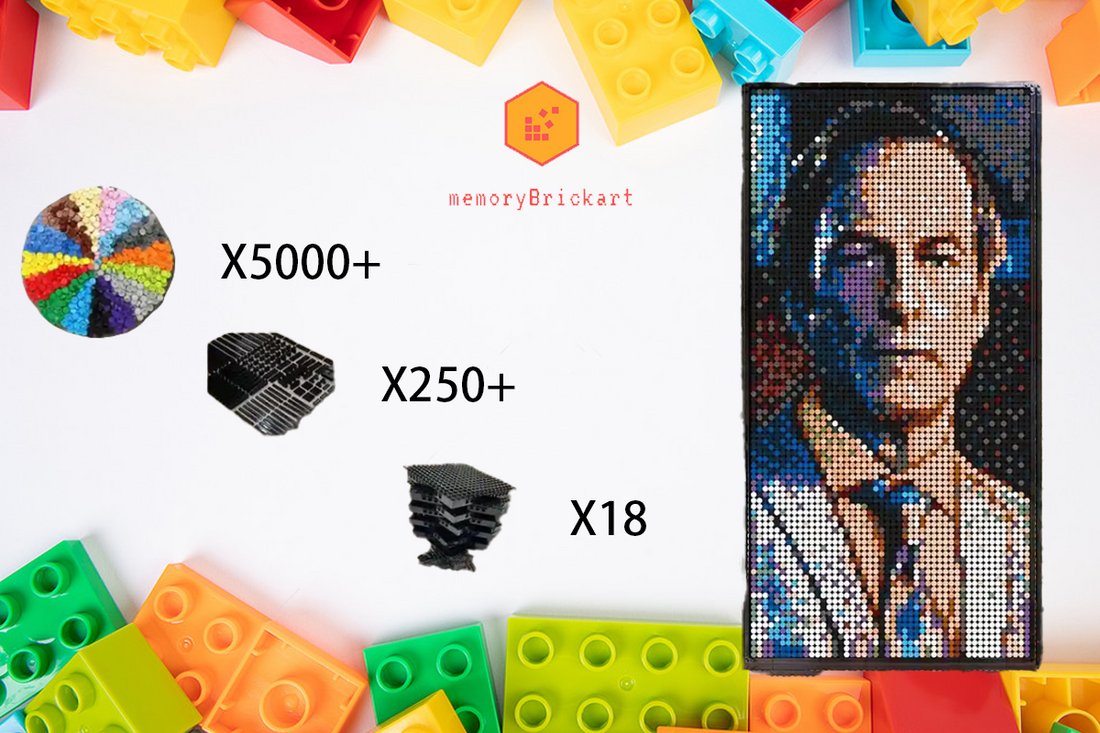 MemoryBrickart LEGO Mosaic - Saul Goodman Portrait - 48x96 - MemoryBrickart