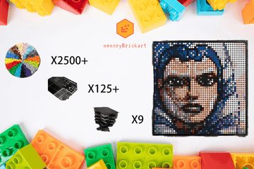 MemoryBrickart LEGO Mosaic - Ahsoka Tano Portrait - 48x48 - MemoryBrickart