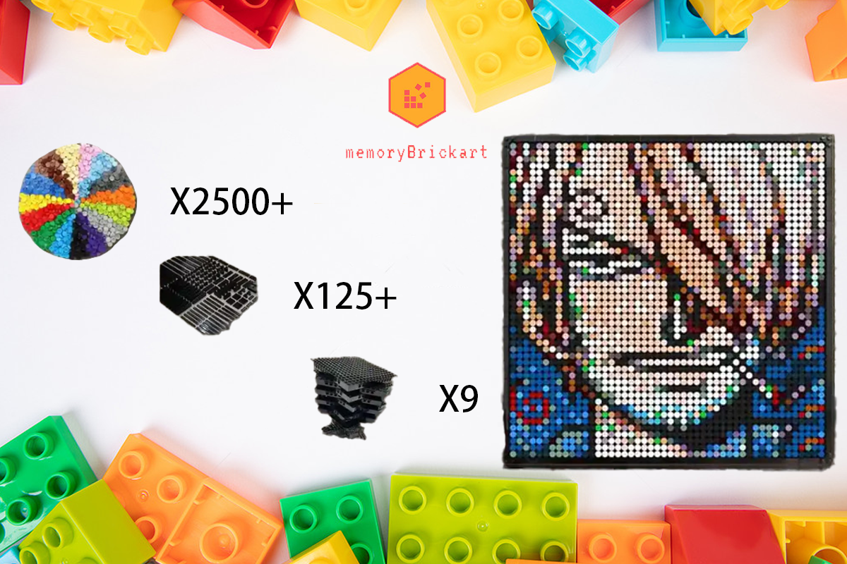 MemoryBrickart LEGO Mosaic - Vinsmoke Sanji Portrait - 48x48 - MemoryBrickart