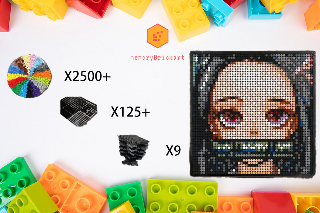 MemoryBrickart LEGO Mosaic - kamado Nezuko Portrait - 48x48 - MemoryBrickart