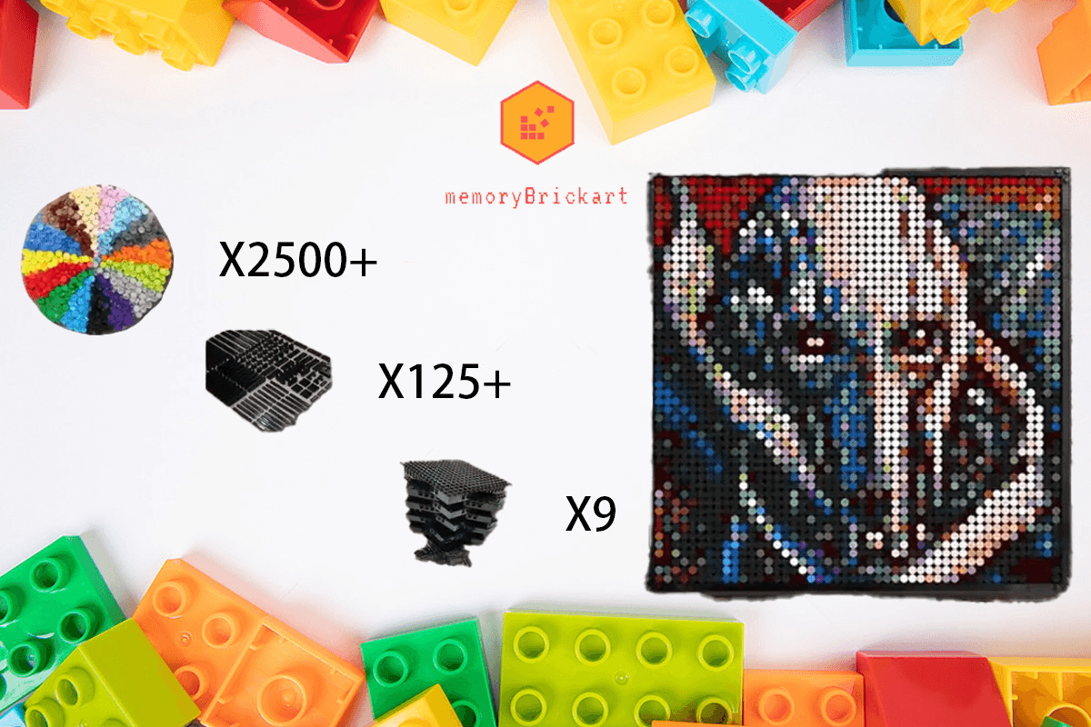 MemoryBrickart LEGO Mosaic - General Grievous Portrait - 48x48 - MemoryBrickart