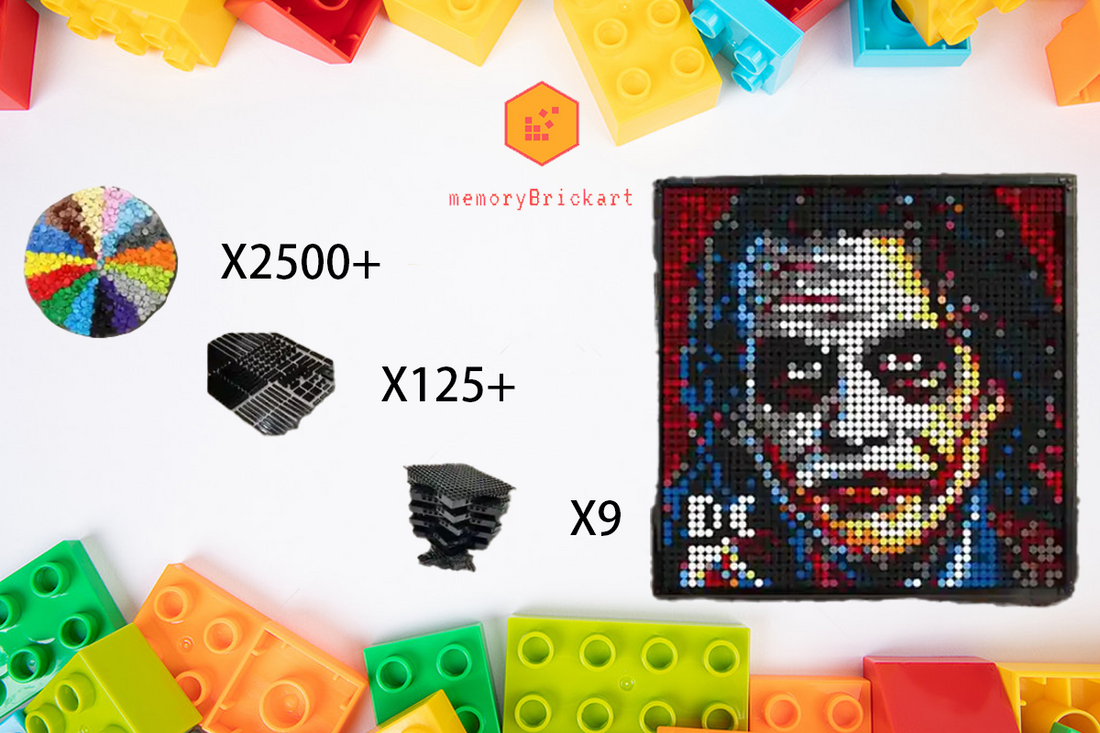 MemoryBrickart LEGO Mosaic - Joker Portrait - 48x48 - MemoryBrickart