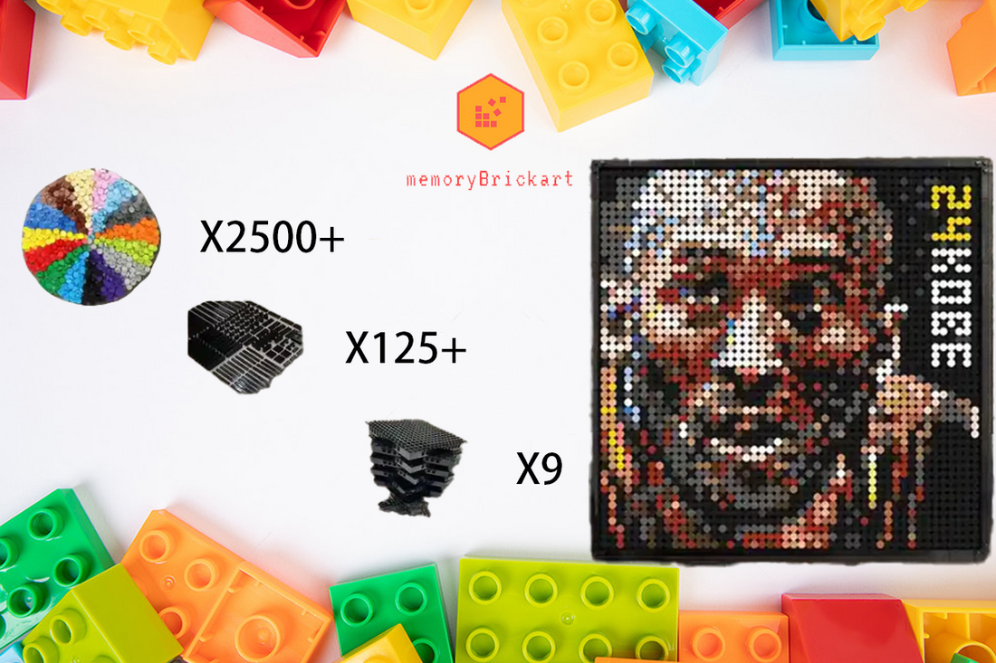 MemoryBrickart LEGO Mosaic - Kobe Bryant Portrait - 48x48 - MemoryBrickart