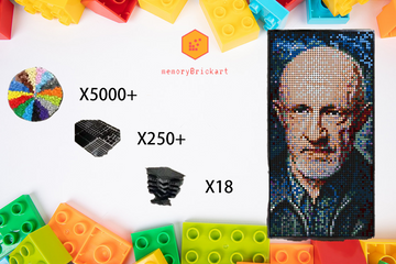 MemoryBrickart LEGO Mosaic - Mike Ehrmantraut - 48x96 - MemoryBrickart