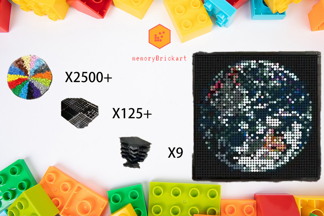MemoryBrickart LEGO Mosaic - Earth Pixel Art - 48x48 - MemoryBrickart