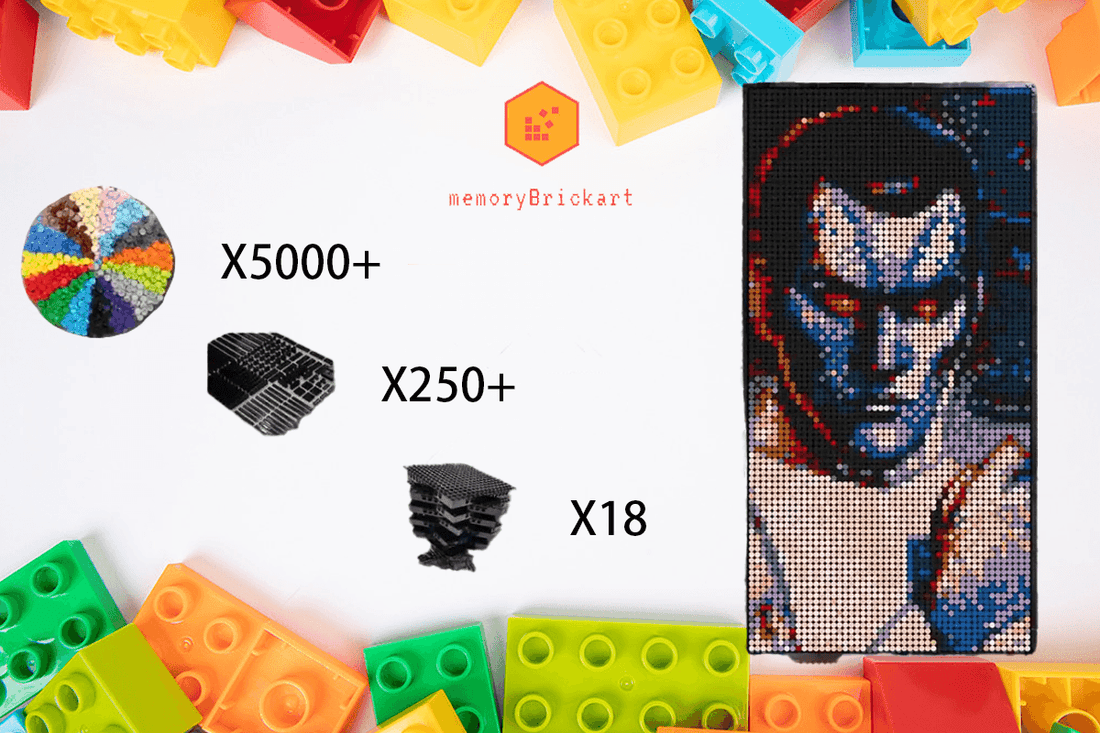 MemoryBrickart LEGO Mosaic - Grand Admiral Thrawn 1 Pixel Art - 48x96 - MemoryBrickart