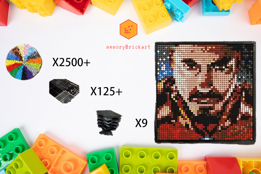 MemoryBrickart LEGO Mosaic - Iron Man 2 Portrait - 48x48 - MemoryBrickart