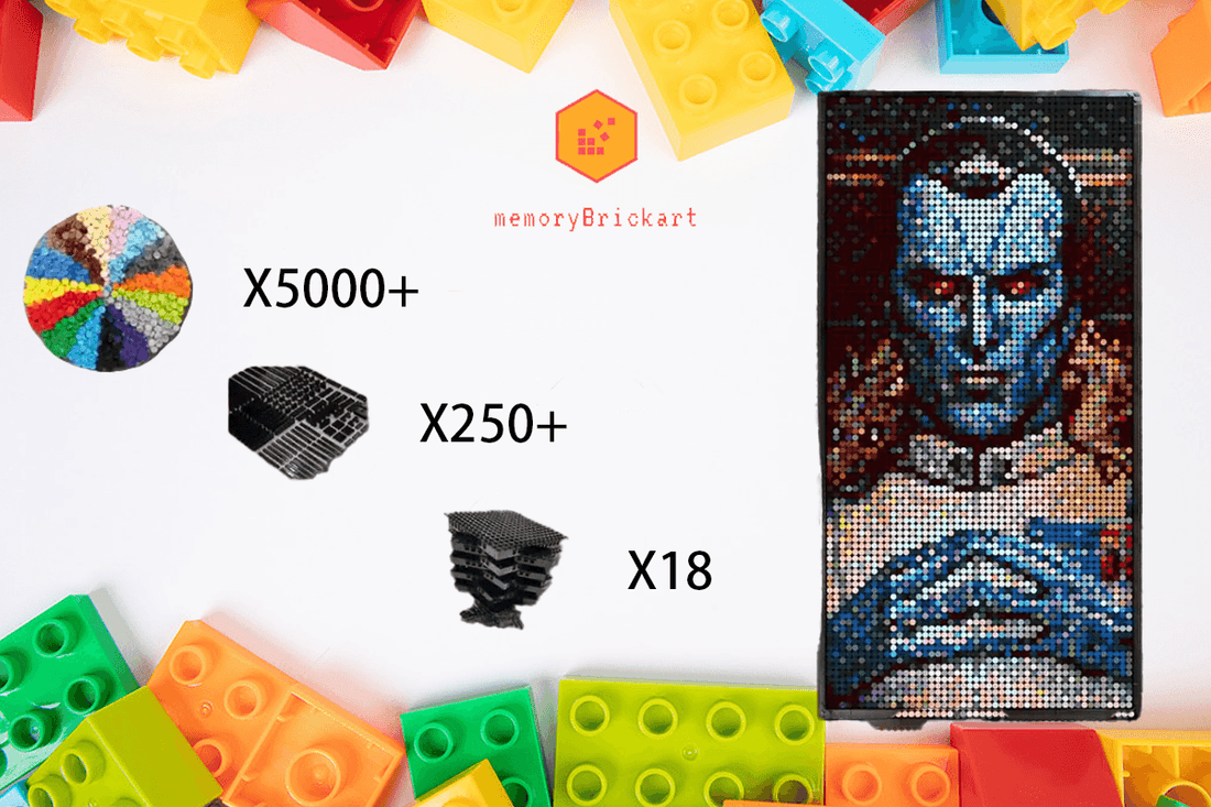 MemoryBrickart LEGO Mosaic - Grand Admiral Thrawn Pixel Art - 48x96 - MemoryBrickart