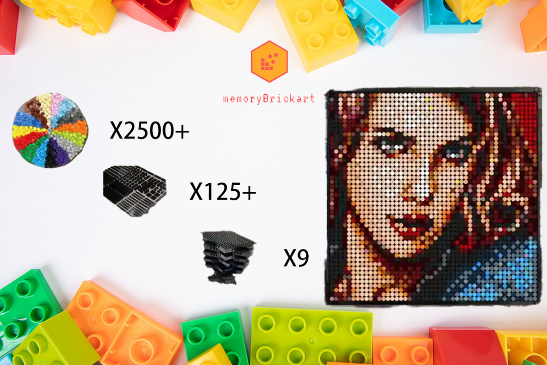 MemoryBrickart LEGO Mosaic - Scarlett Johansson Portrait - 48x48 - MemoryBrickart