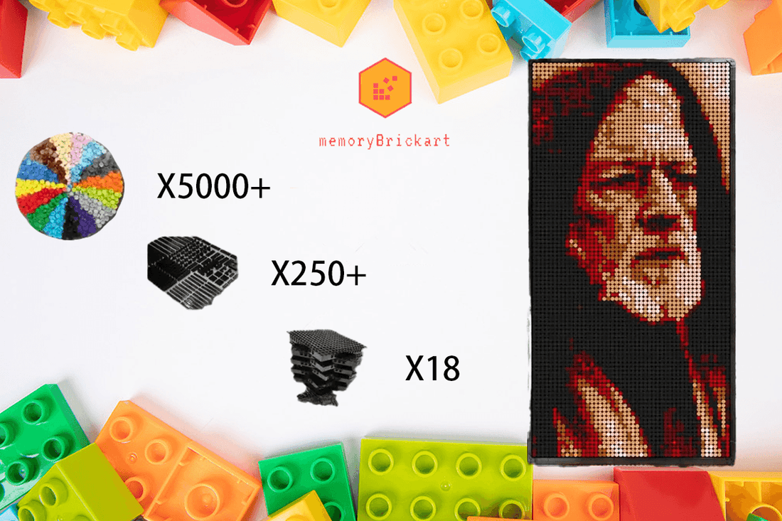 MemoryBrickart LEGO Mosaic - Obi Wan - 48x96 - MemoryBrickart