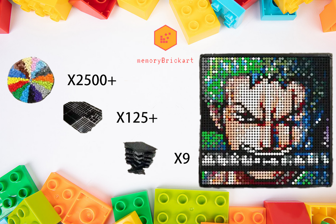 MemoryBrickart LEGO Mosaic - Roronoa Zoro Portrait - 48x48 - MemoryBrickart