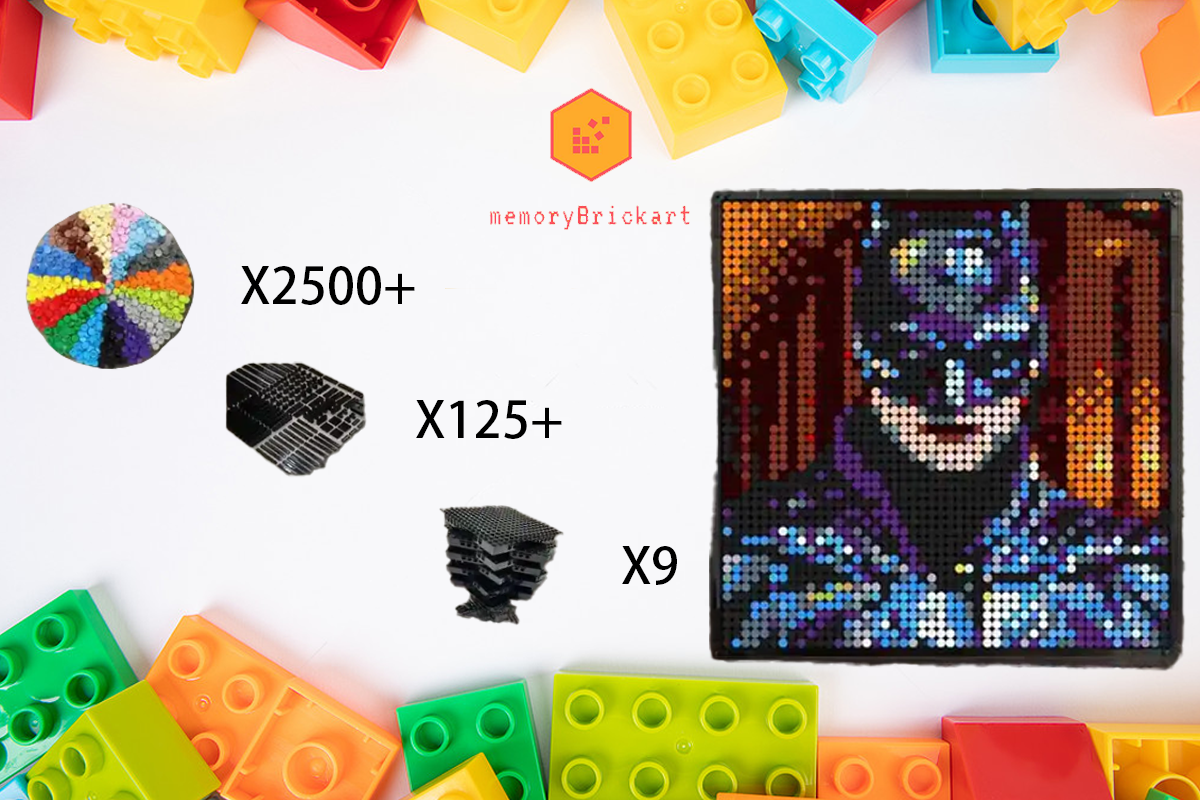 MemoryBrickart LEGO Mosaic - Batman Pixel Art - 48x48 - MemoryBrickart