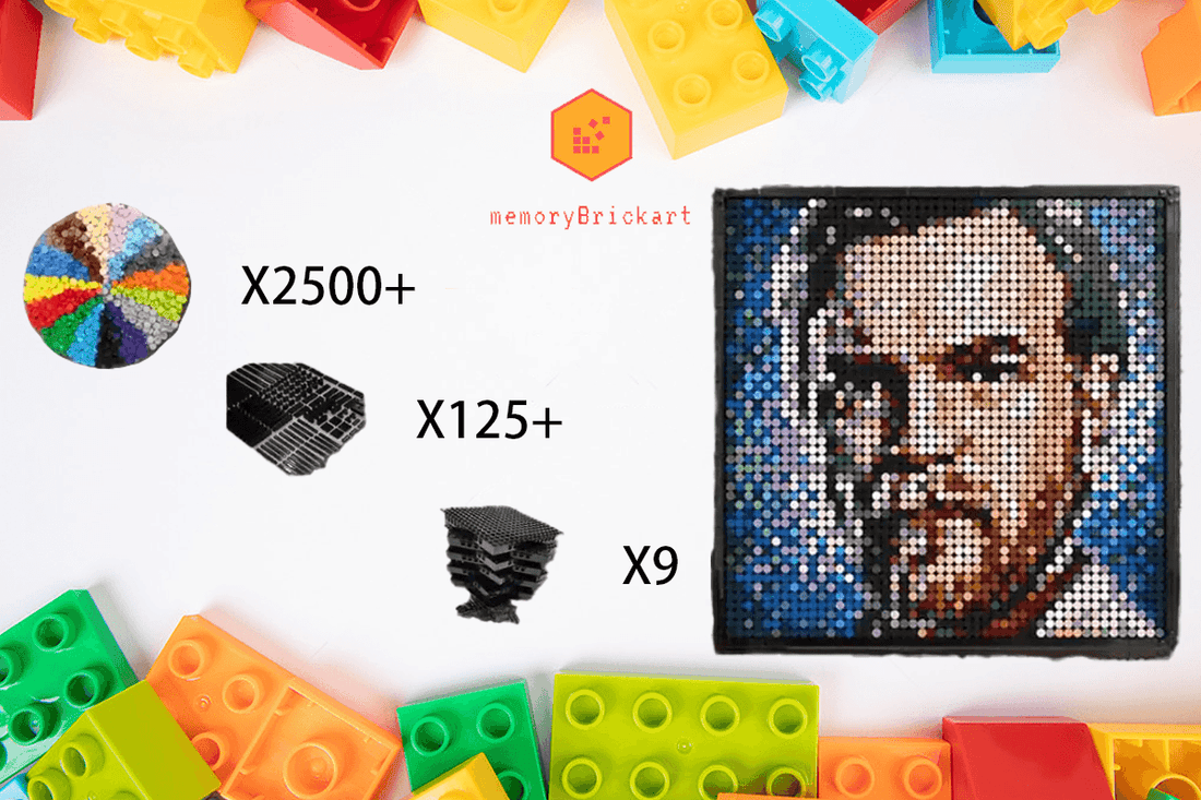 MemoryBrickart LEGO Mosaic - Obiwan Kenobi Portrait - 48x48 - MemoryBrickart