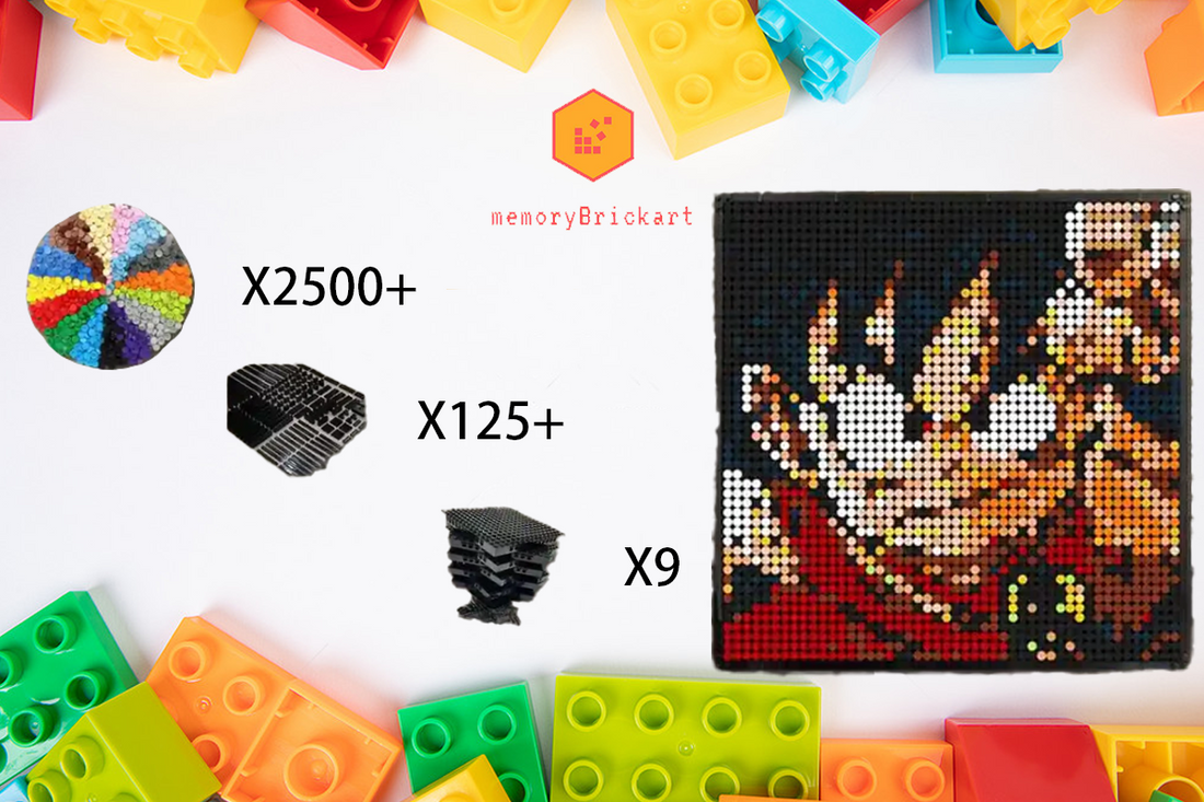 MemoryBrickart LEGO Mosaic - Son Goku Portrait - 48x48 - MemoryBrickart