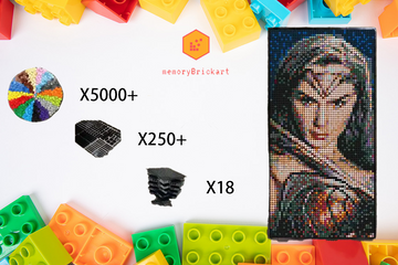 MemoryBrickart LEGO Mosaic - Wonder Woman - 48x96 - MemoryBrickart