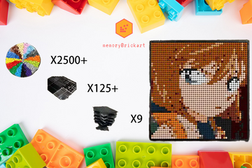 MemoryBrickart LEGO Mosaic - Haibara Ai Portrait - 48x48 - MemoryBrickart