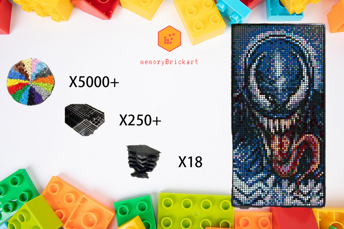 MemoryBrickart LEGO Mosaic - Venom - 48x96 - MemoryBrickart