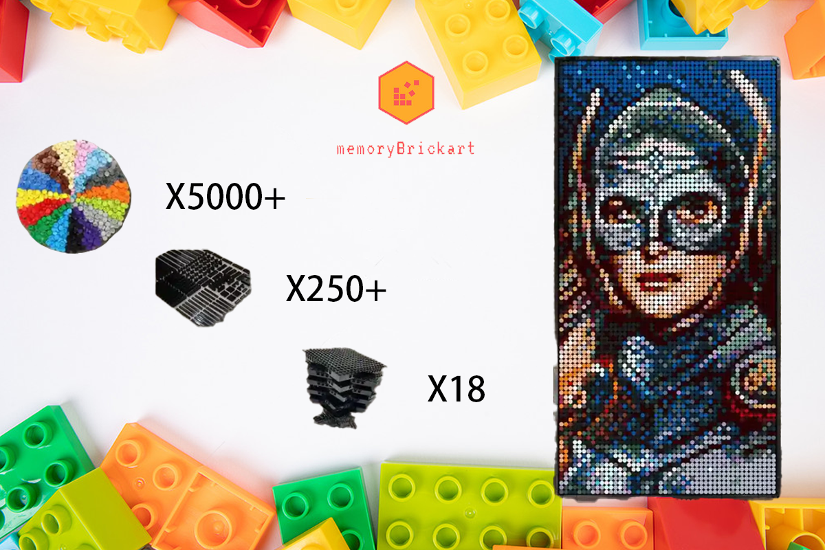 MemoryBrickart LEGO Mosaic - Valkyrie Jane Foster - 48x96 - MemoryBrickart