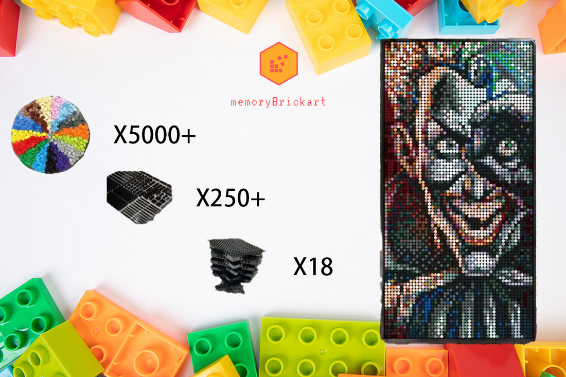 MemoryBrickart LEGO Mosaic - The Joker(3) - 48x96 - MemoryBrickart