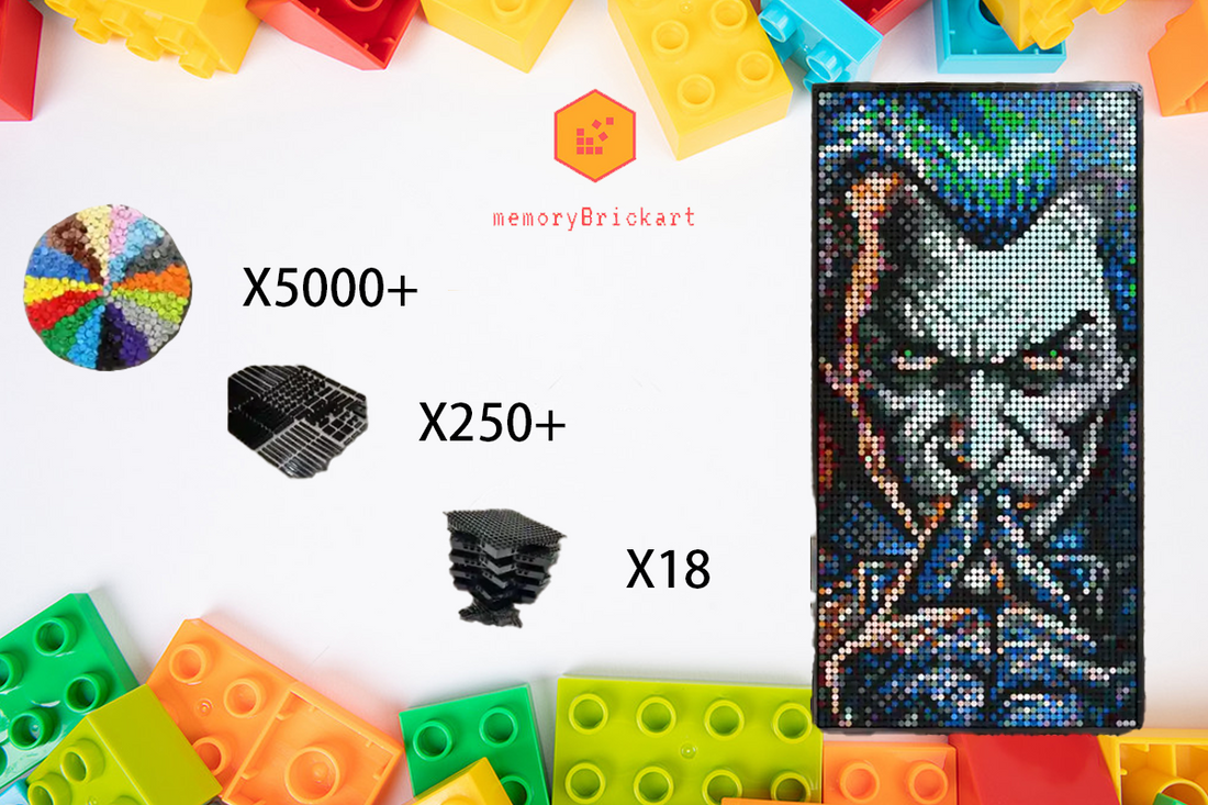 MemoryBrickart LEGO Mosaic - The Joker(6) - 48x96 - MemoryBrickart