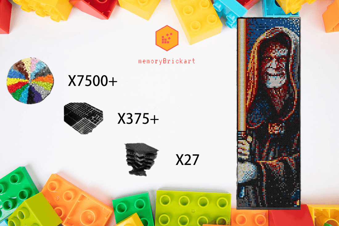 MemoryBrickart LEGO Mosaic - Sheev Portrait - 48x144 - MemoryBrickart