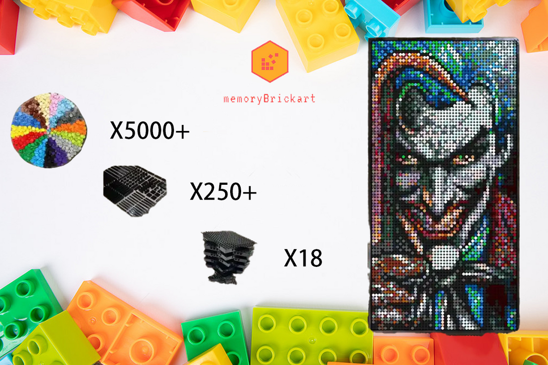 MemoryBrickart LEGO Mosaic - The Joker(1) - 48x96 - MemoryBrickart