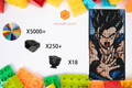 MemoryBrickart LEGO Mosaic - Son Goku Portrait - 48x96 - MemoryBrickart