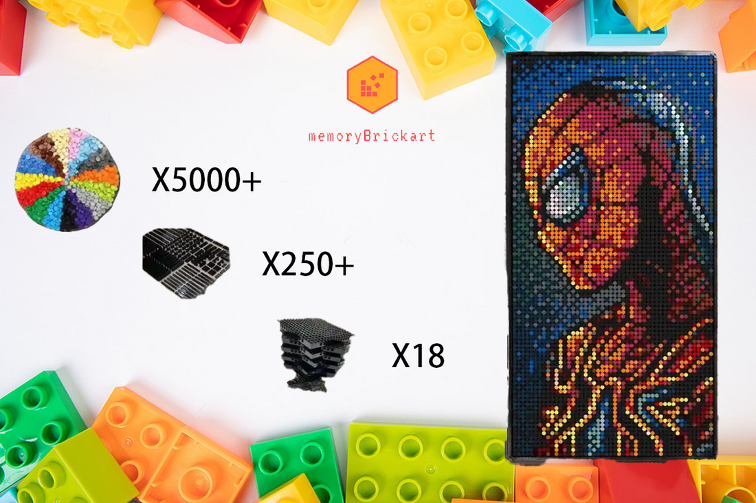 MemoryBrickart LEGO Mosaic - Spiderman - 48x96 - MemoryBrickart