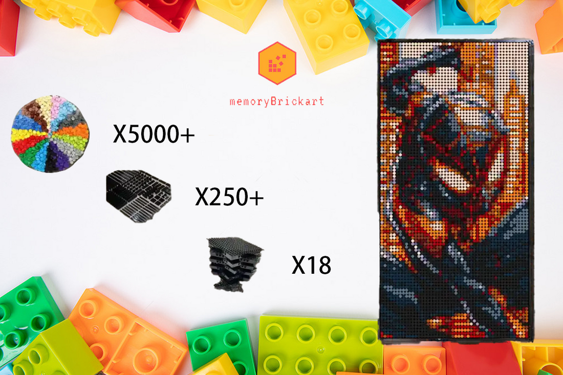 MemoryBrickart LEGO Mosaic - Spiderman(2) - 48x96 - MemoryBrickart