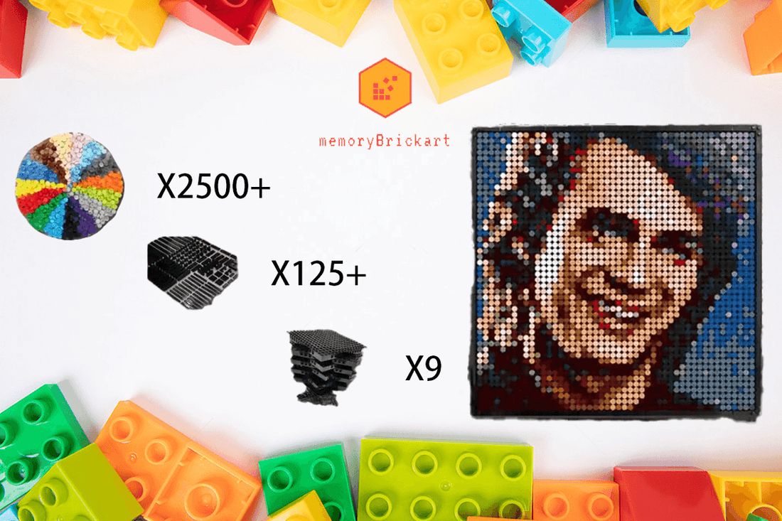 MemoryBrickart LEGO Mosaic - Anakin Skywalker Portrait - 48x48 - MemoryBrickart