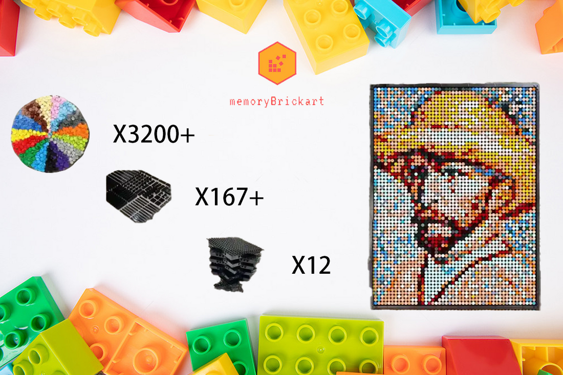 MemoryBrickart LEGO Mosaic - Van Gogh - 48×64 - MemoryBrickart