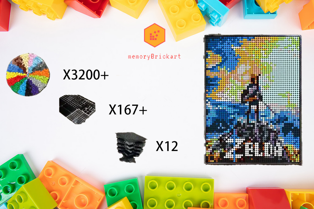 MemoryBrickart LEGO Mosaic - The Legend of Zelda - 48×64 - MemoryBrickart